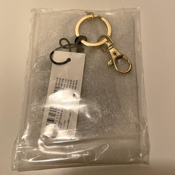 kikki. K | Leather Double Heart Key Ring Black: Signature Edition | NWT - Picture 4 of 4